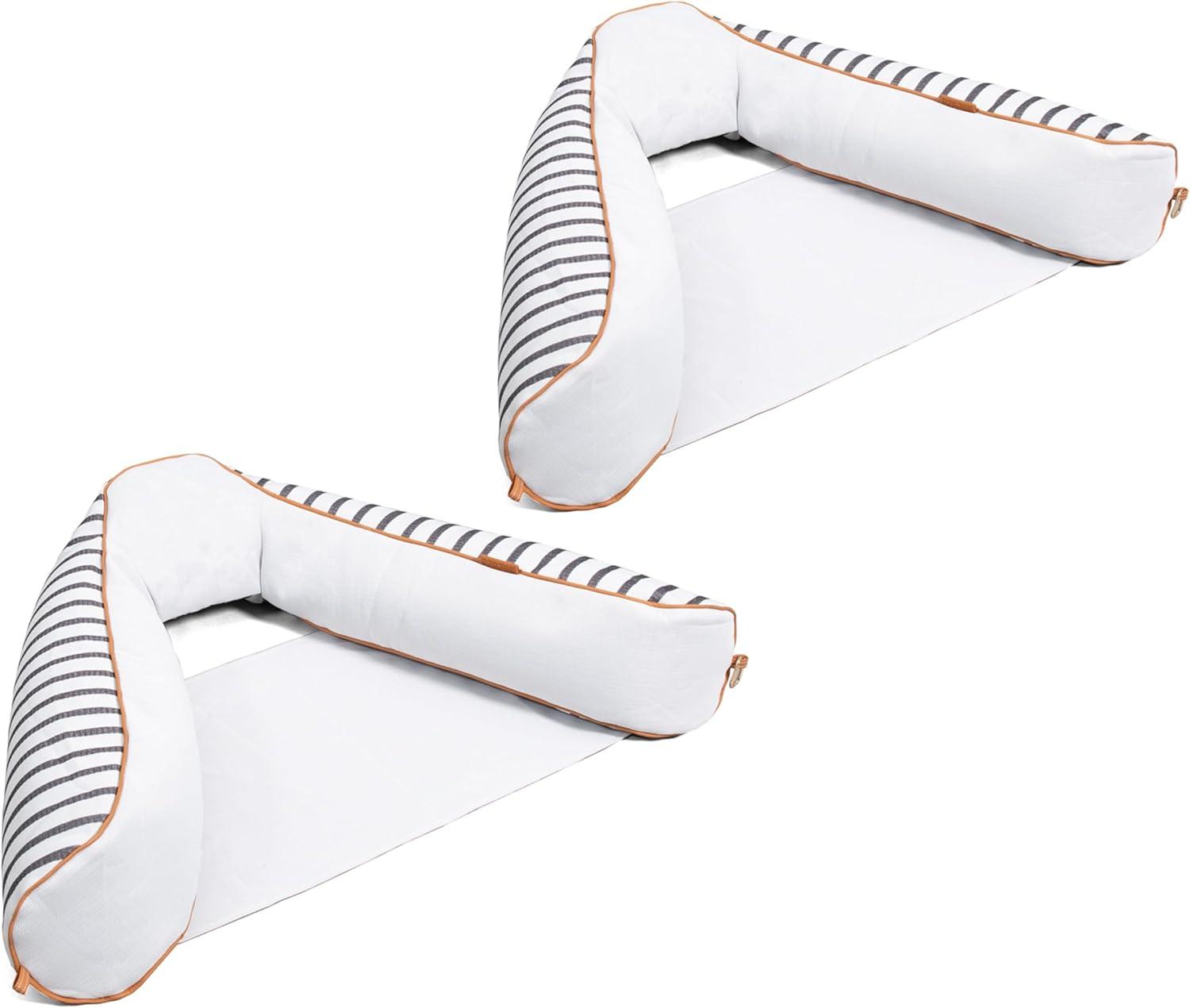 Big Joe Lux Bali Sling Pool Float 2 Pack, Black and White Cape Stripe, Premier Mesh, Durable UV Protected Polyester Blend, No Inflation Needed