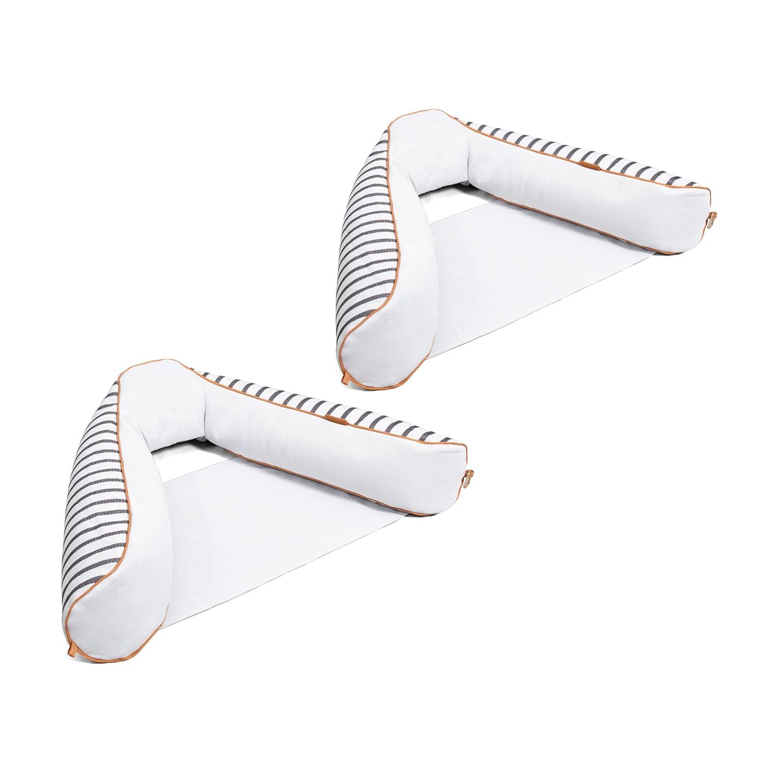 Big Joe Lux Bali Sling Pool Float 2 Pack, Black and White Cape Stripe, Premier Mesh, Durable UV Protected Polyester Blend, No Inflation Needed