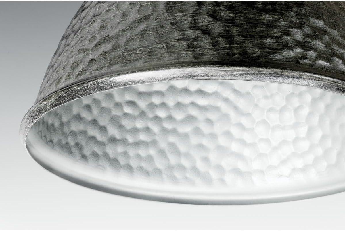 Progress Lighting Englewood 1-Light Medium Wall Lantern, Antique Pewter, Metallic Copper Shade