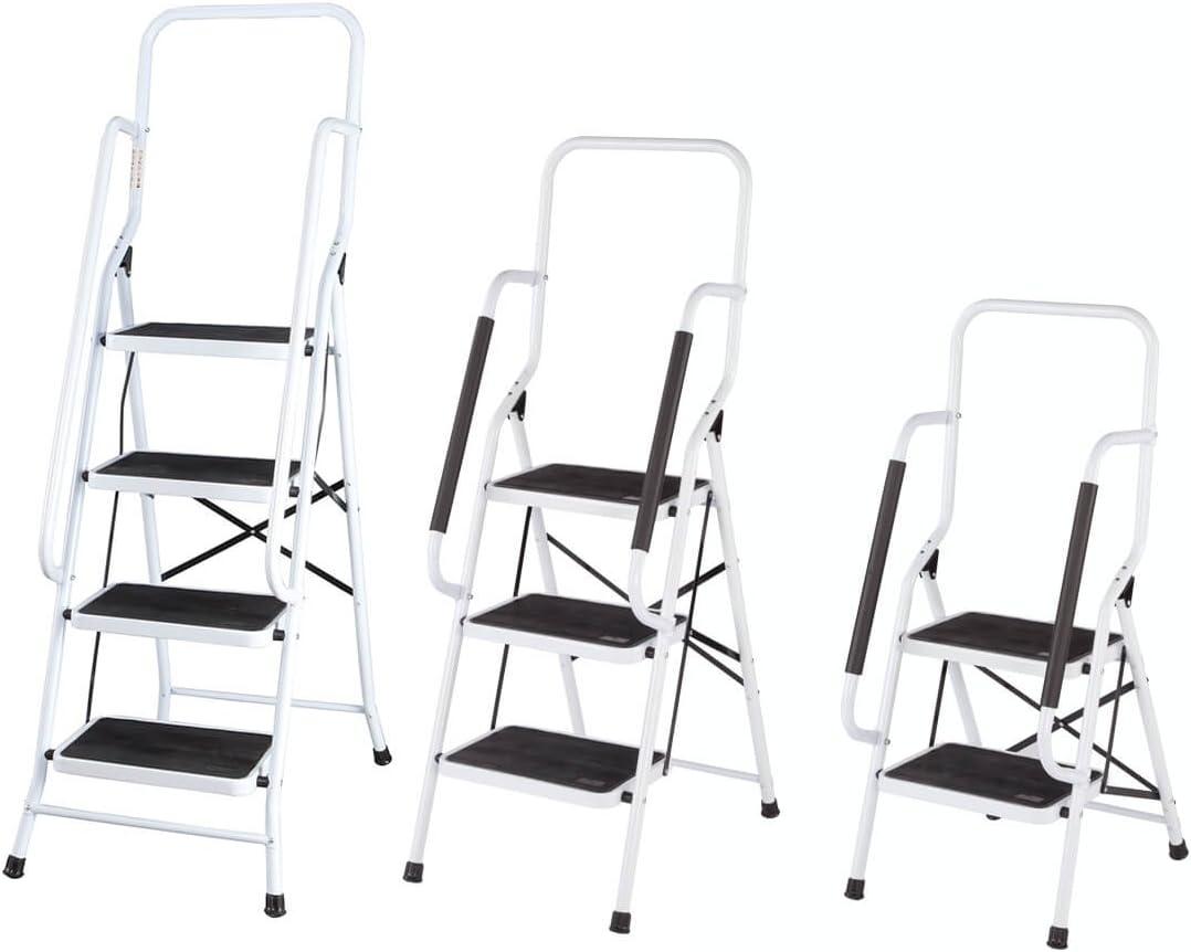 Step Ladder with Handles, 3-Tier