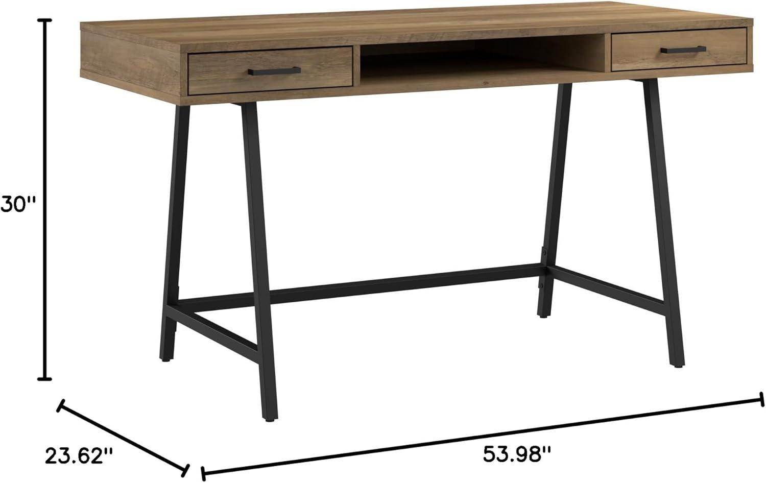 Steele 54W Writing Desk in Reclaimed Pine by Bush Furniture - Engineered Wood
