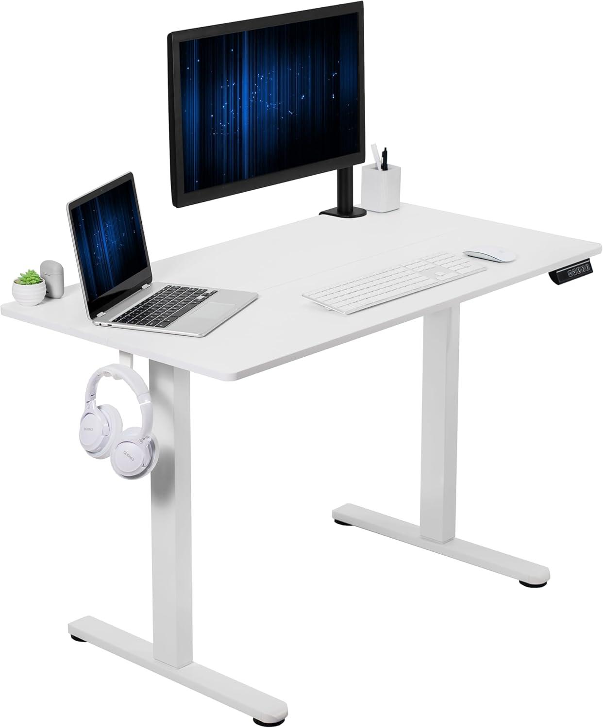 VIVO Electric 44"x 24" Sit Stand Desk, Height Adjustable Workstation (E144B series)