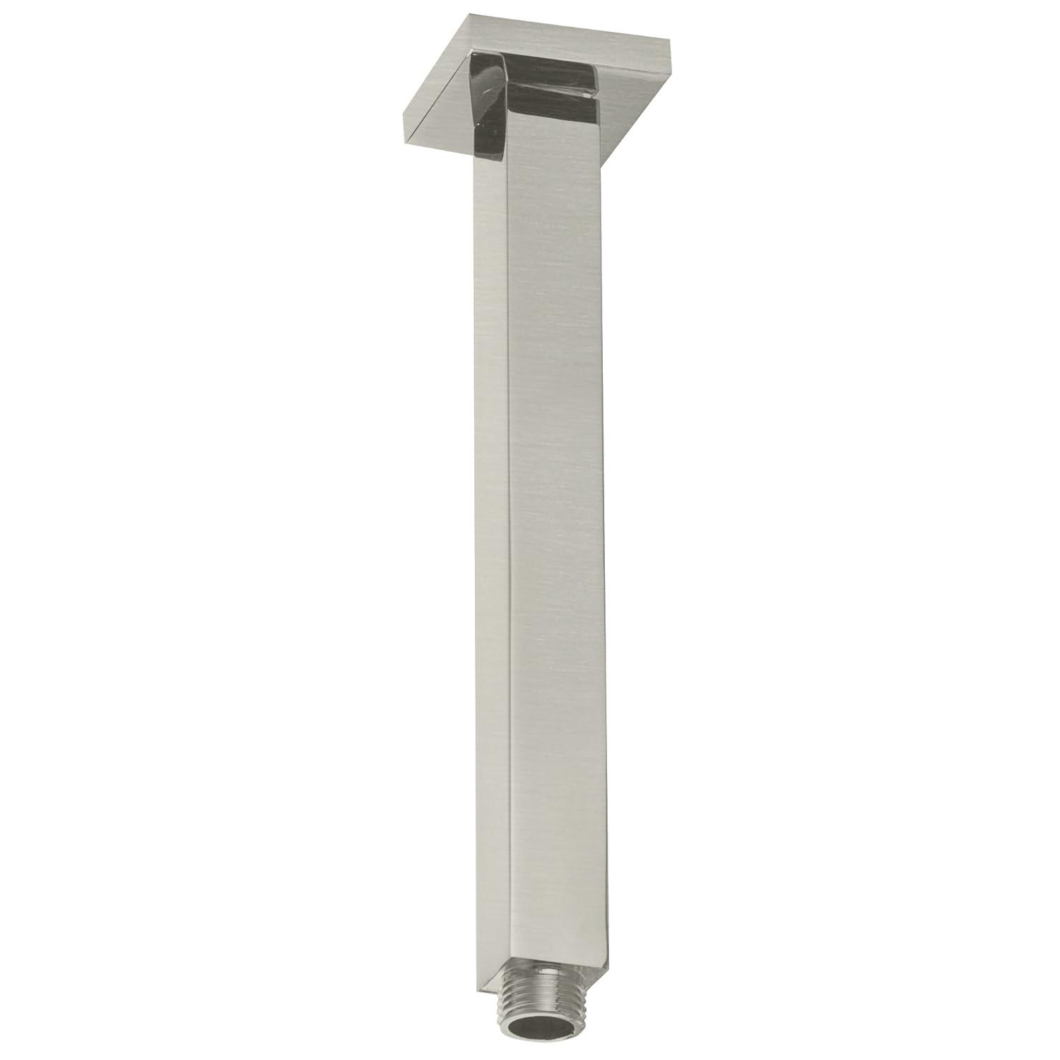 1/2" IPS Square Ceiling Mount Shower Arm & Flange