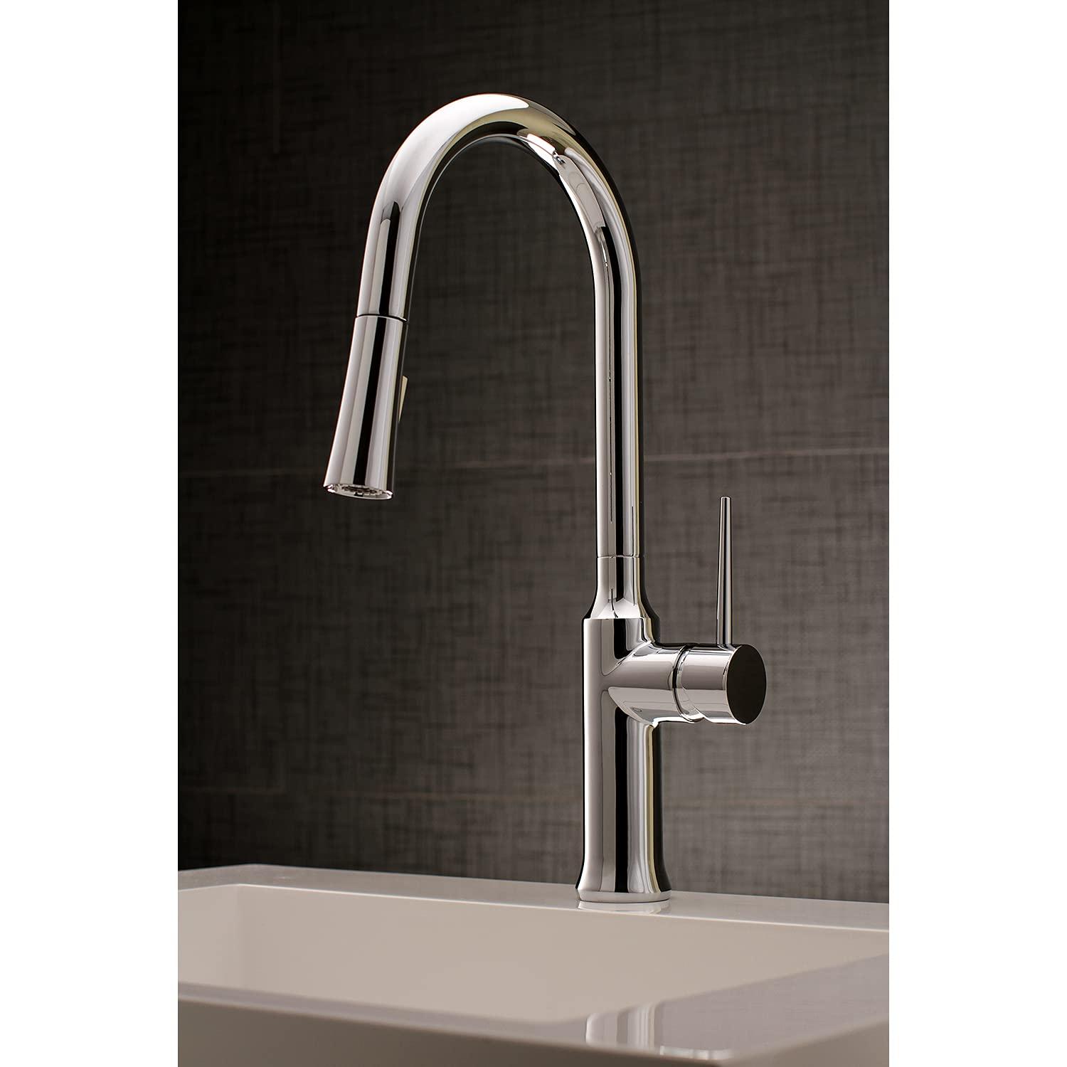 Kingston Brass New York Single-Handle Pull-Down Kitchen Faucet