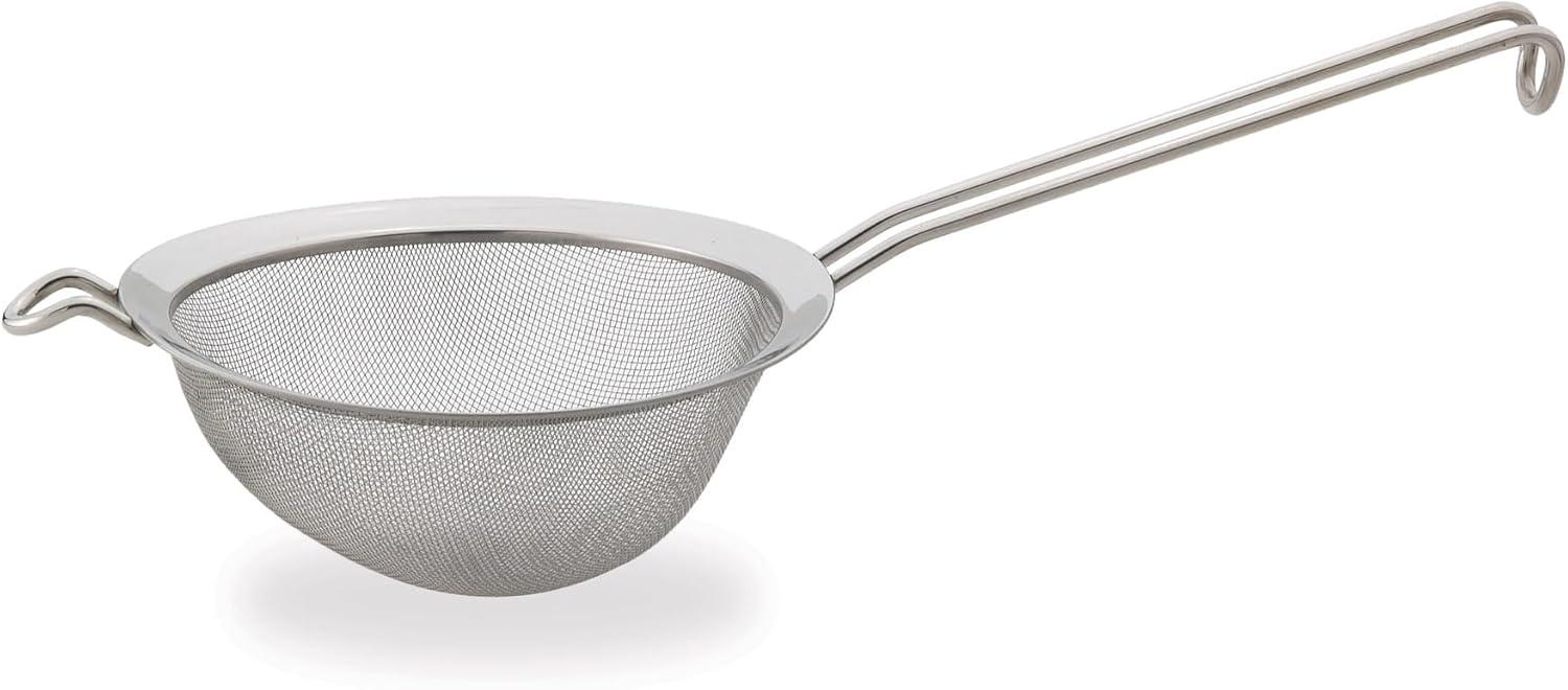 7-Inch Stainless Steel Double Mesh Strainer with Handle