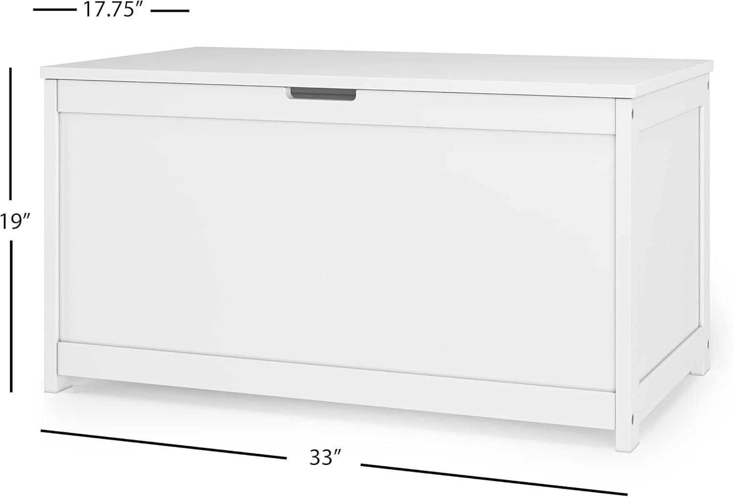 Child Craft Harmony 33" Kids Toy Box Storage Chest, Matte White