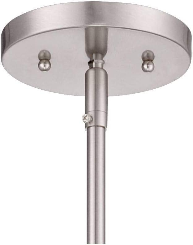 360 Lighting Cora Brushed Nickel Mini Pendant Light 11" Wide Modern Clear Textured Glass Shade for Dining Room House Foyer Kitchen Island Entryway