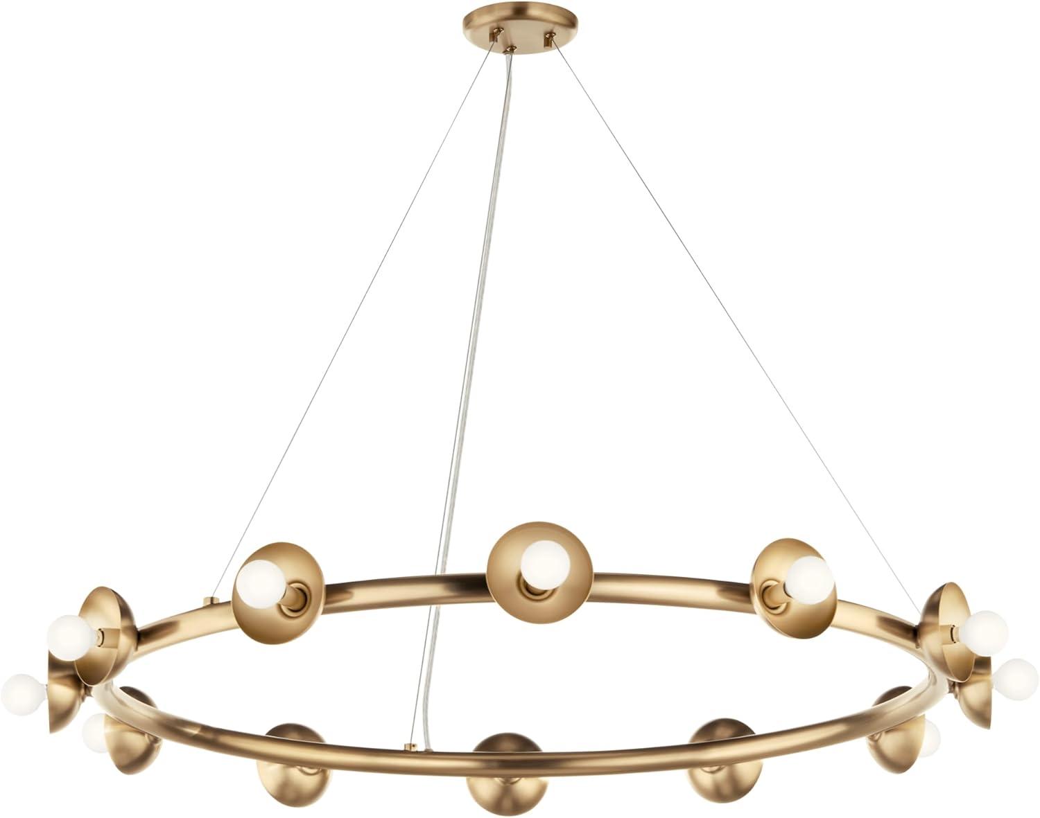 Palta 42 Inch 12 Light Chandelier in Champagne Bronze