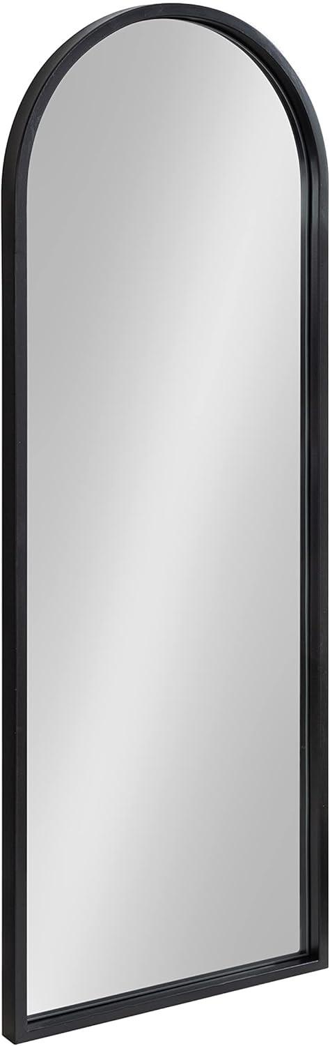 16" x 48" Valenti Tall Framed Arch Mirror Black - Kate and Laurel