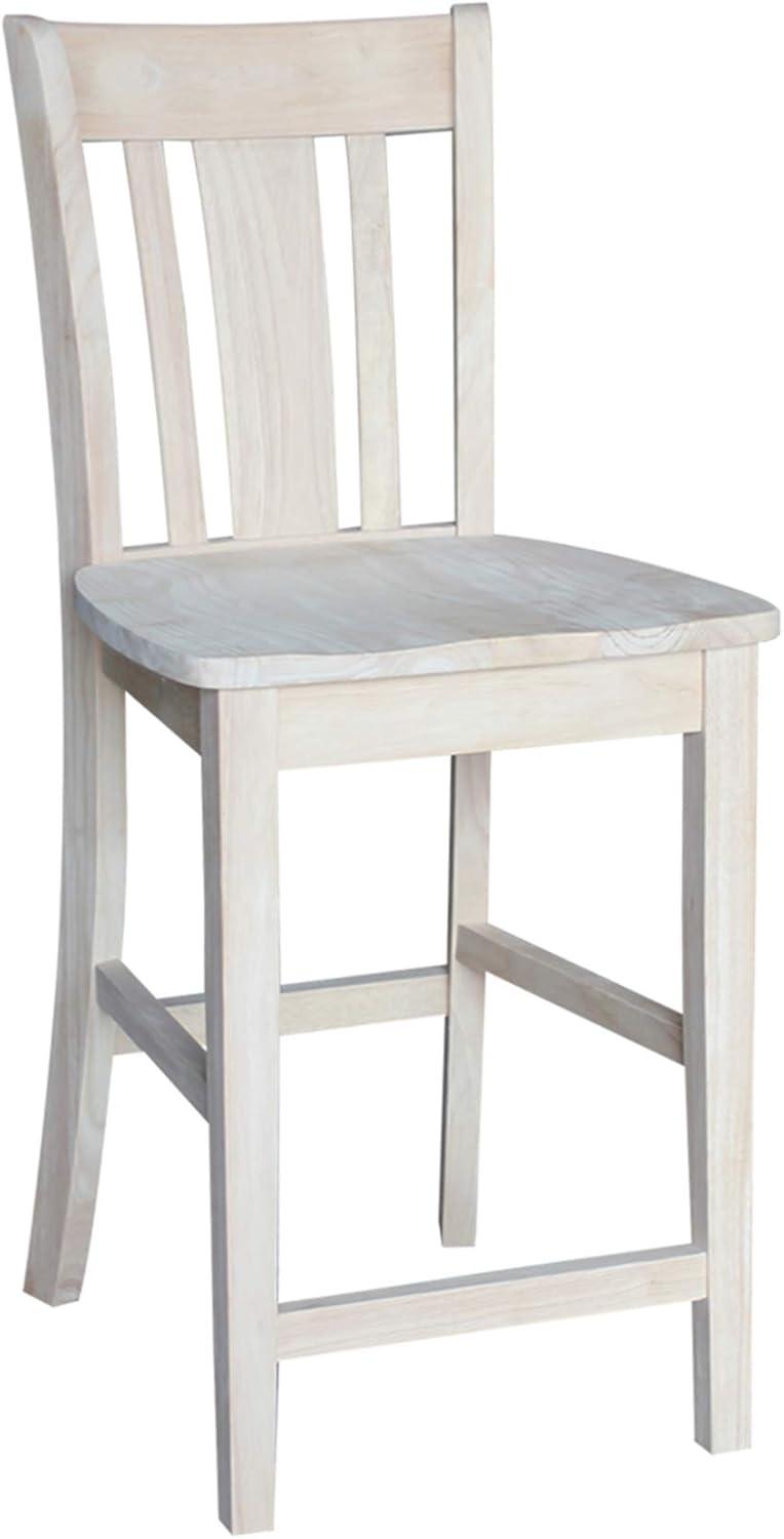 San Remo Unfinished Wood Counter Height Stool