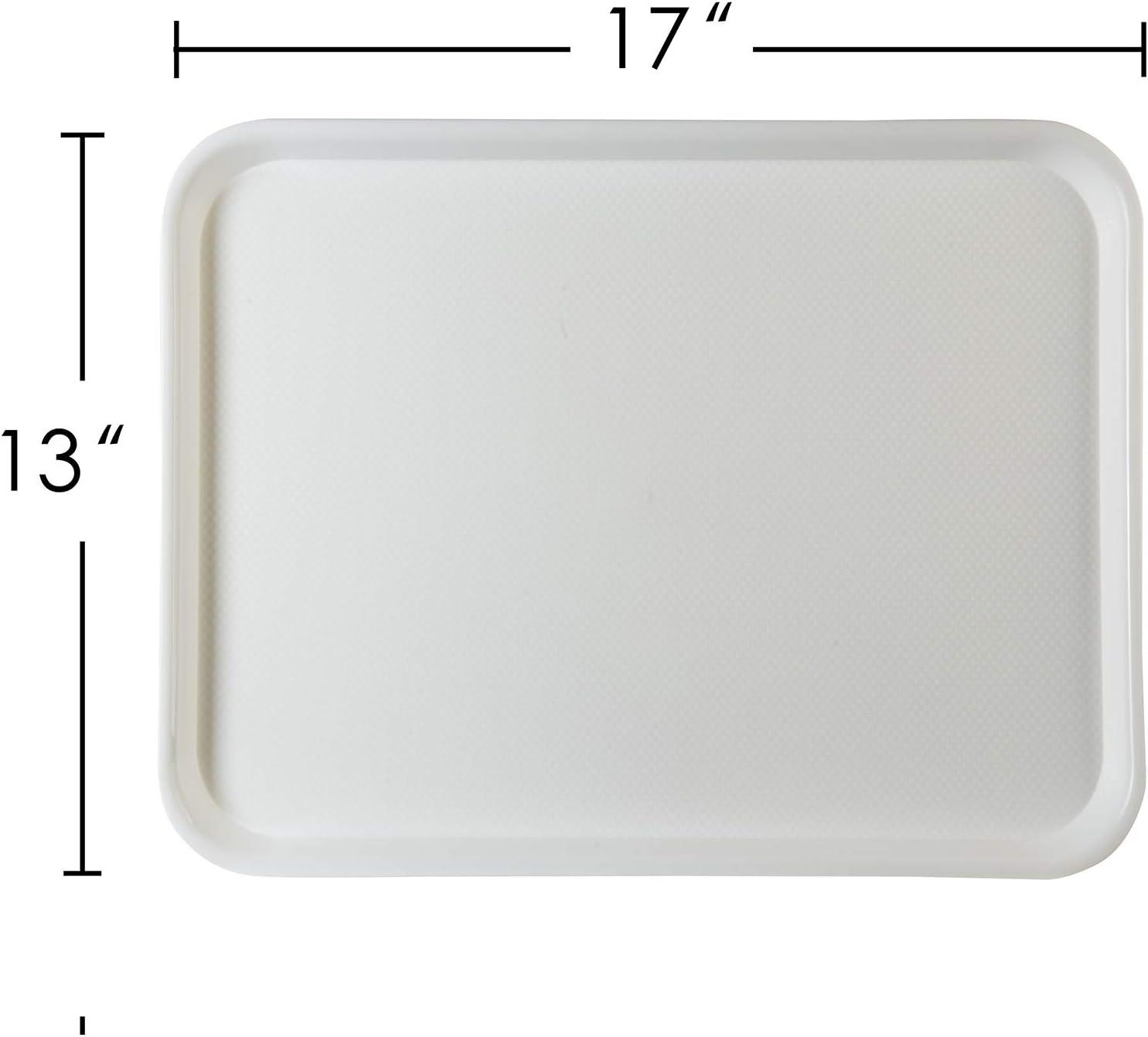 White Plastic Fast Food Serving Trays Set of 6