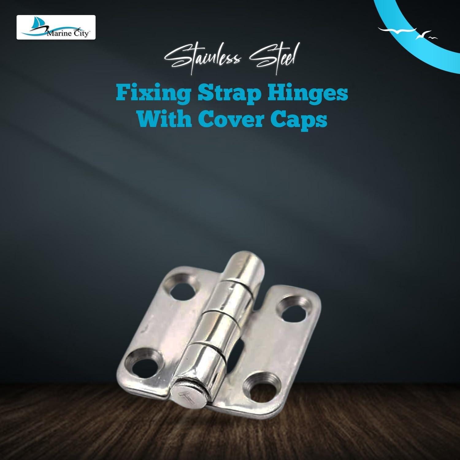 Marine City Pair of Stainless-Steel Marine Hatch Strap Hinge7-1/4" 1-5/8"