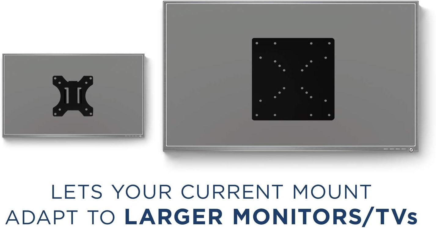 Mount-It! VESA Mount Adapter Plate - Monitor and TV Mount Extender Conversion Kit Allows 75x75, 100x100 to Fit Up to 200x200 and 200x100 mm Patterns