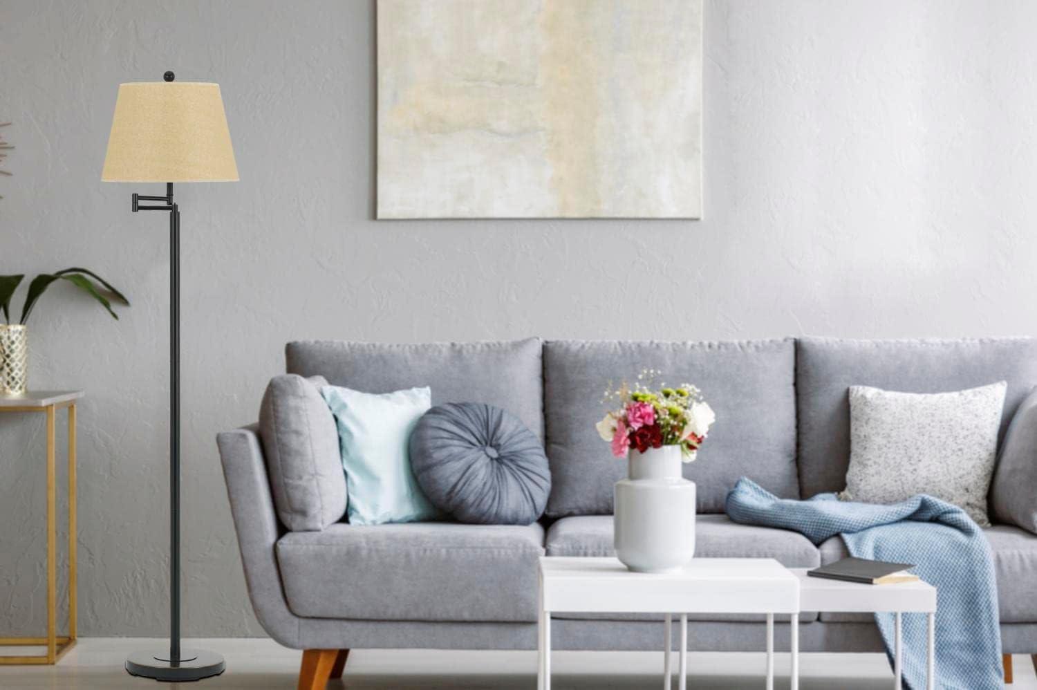 Cal Lighting 150W 3Way Andros Metal Swing Arm Fl