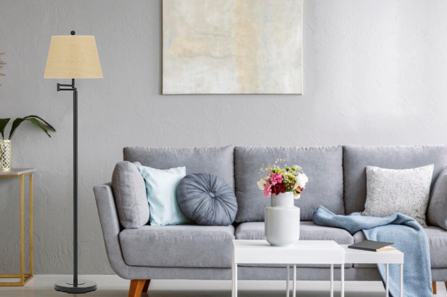 Cal Lighting 150W 3Way Andros Metal Swing Arm Fl