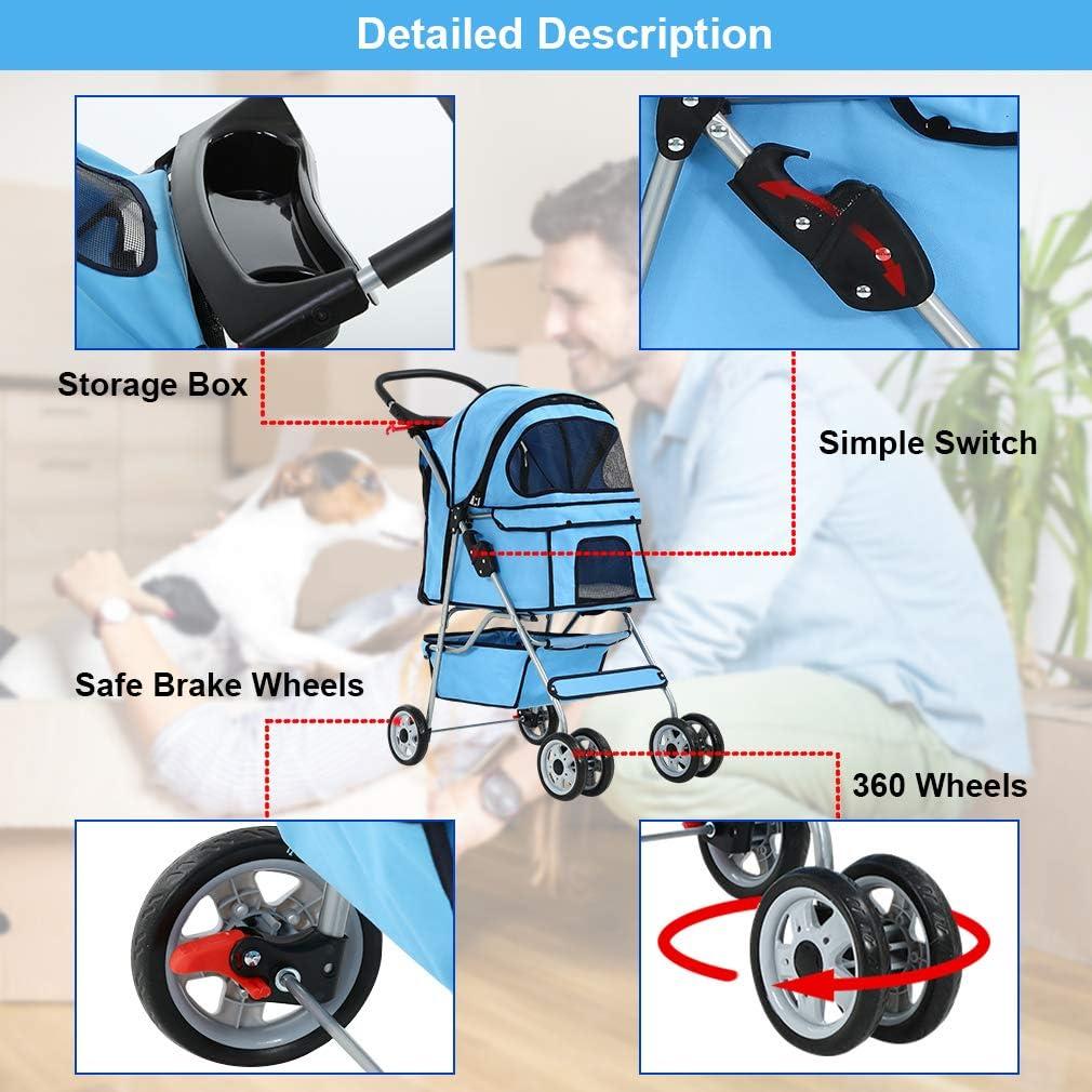 Foldable Pet Jogger Stroller