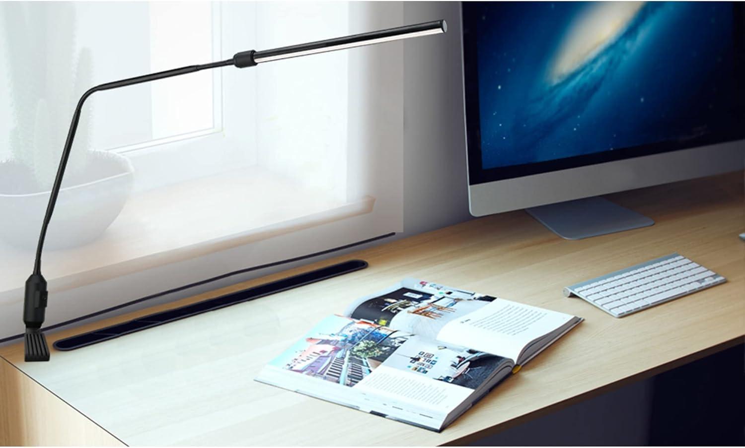 Realspace™ LED Gooseneck Lamp, Adjustable, 22-1/2"H, Black