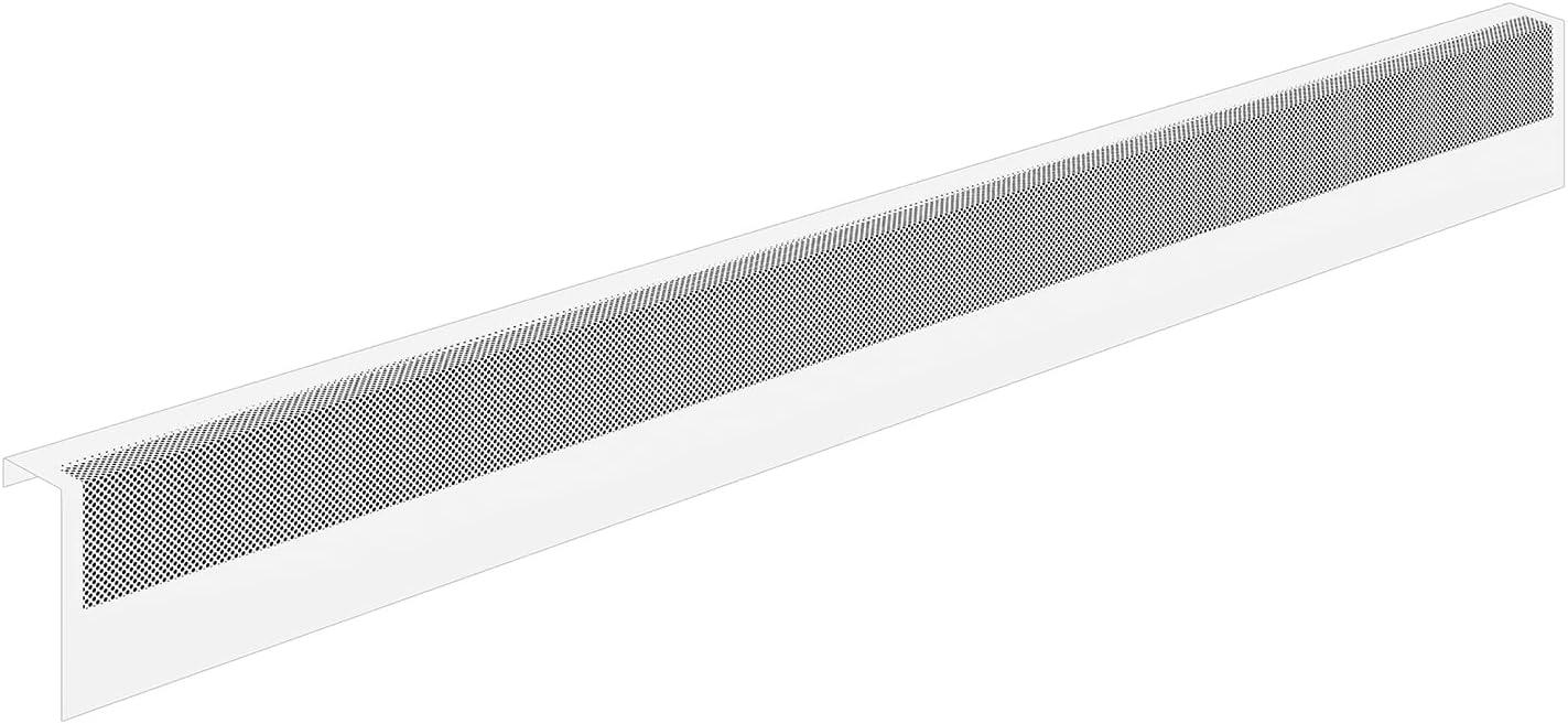 Baseboarders Baseboarders Basic Galvanized Steel Easy Slip-On Baseboard Heater Cover ONLY - White | ENDCAPS SOLD SEPARATELY
