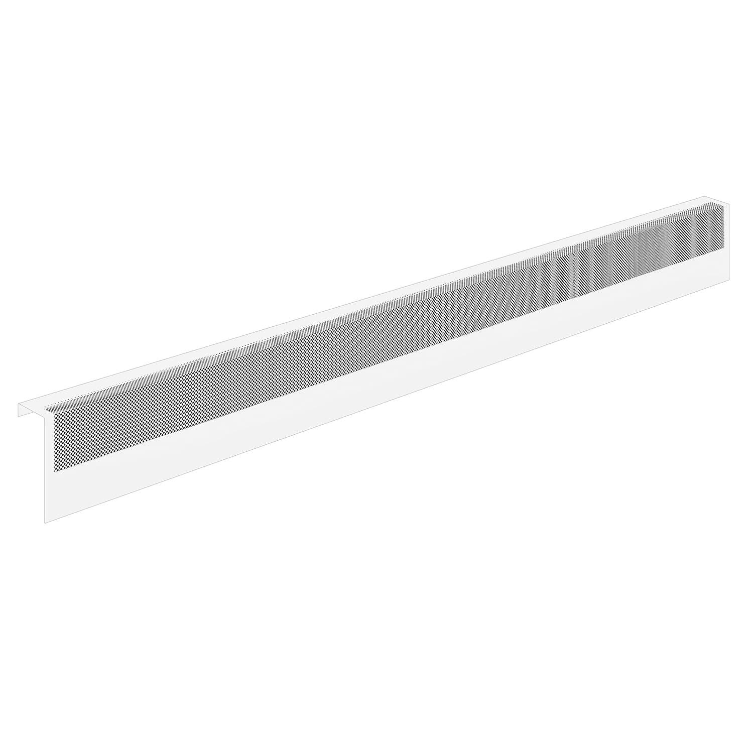 Baseboarders Baseboarders Basic Galvanized Steel Easy Slip-On Baseboard Heater Cover ONLY - White | ENDCAPS SOLD SEPARATELY