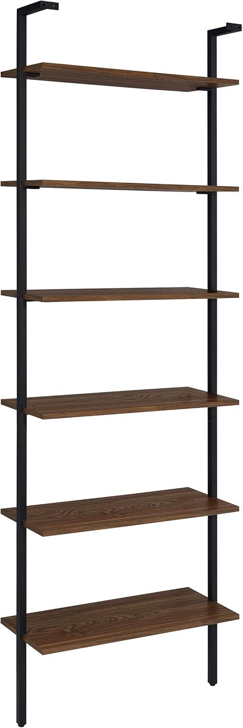 Owens 31-inch 6-shelf Wall Bookshelf Walnut