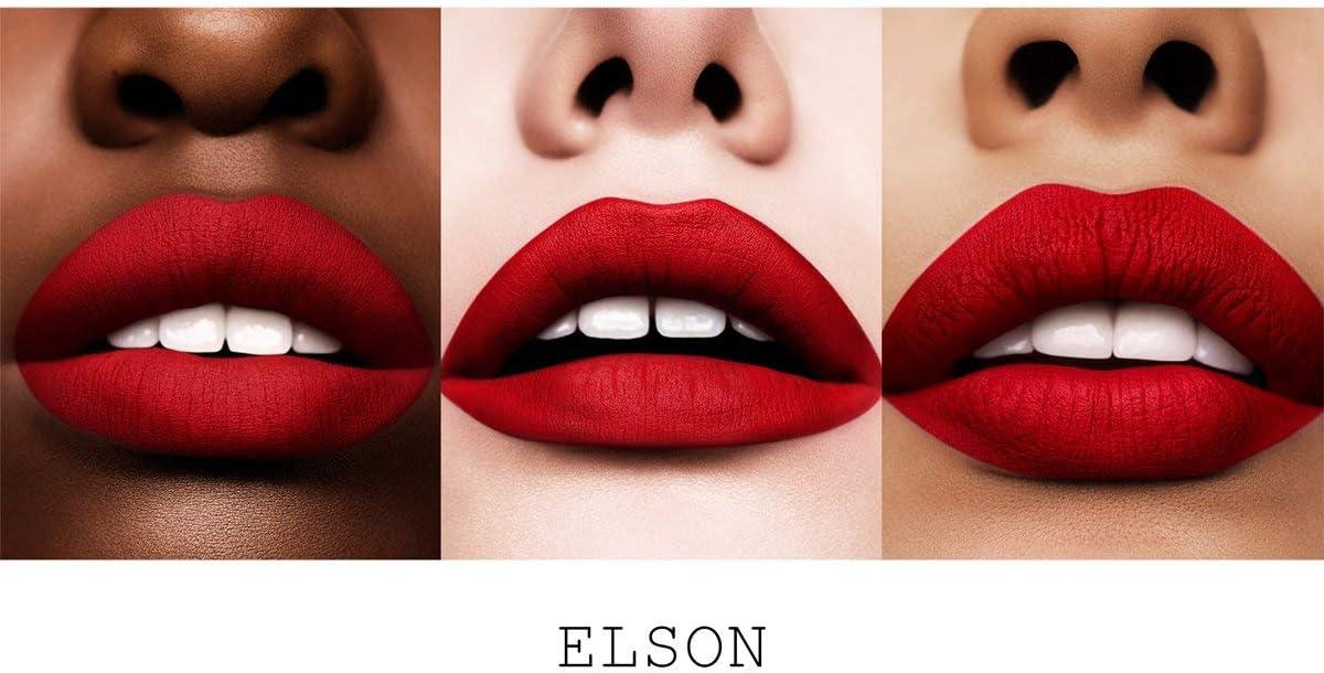 Elson Blue Red Matte Moisturizing Lipstick Stick