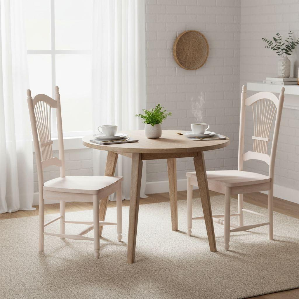 International Concepts Set Of 2 Sheafback Chair Unfinished: Hardwood Frame, Farmhouse Style, 225 lbs Capacity