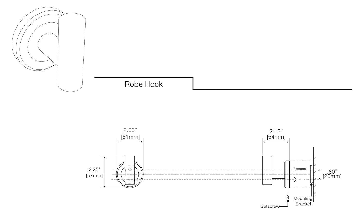 Latitude II Robe Hook