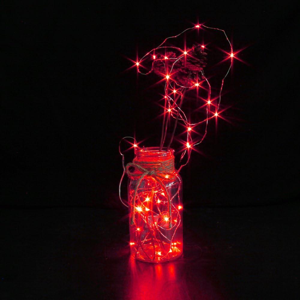 CYLAPEX 6 Pack Blue Fairy Lights Battery Operated Fairy String Lights Firefly Lights LED Starry String Lights 3.3ft 20 LEDs Silvery Copper Wire for Christmas DIY Decoration Costume Wedding Party