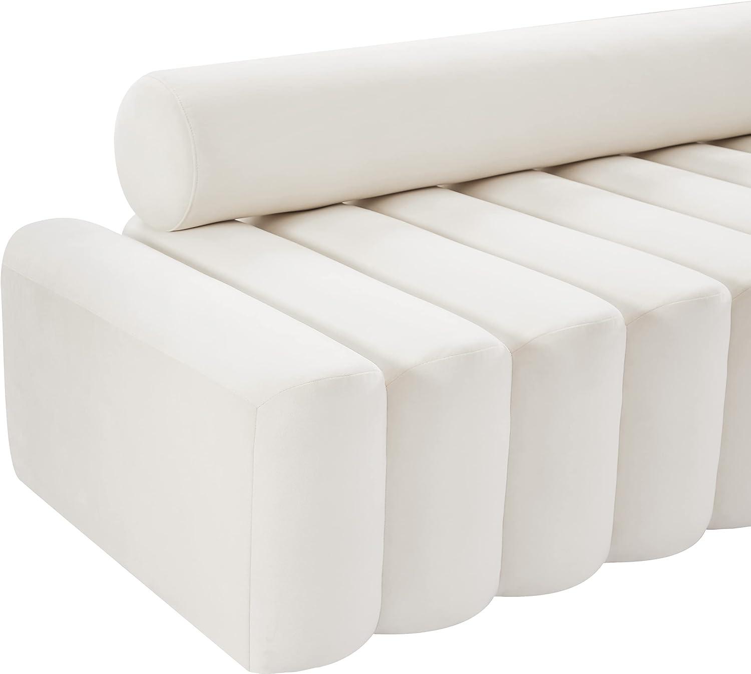 Meridian Furniture Melody Cream Velvet Sofa