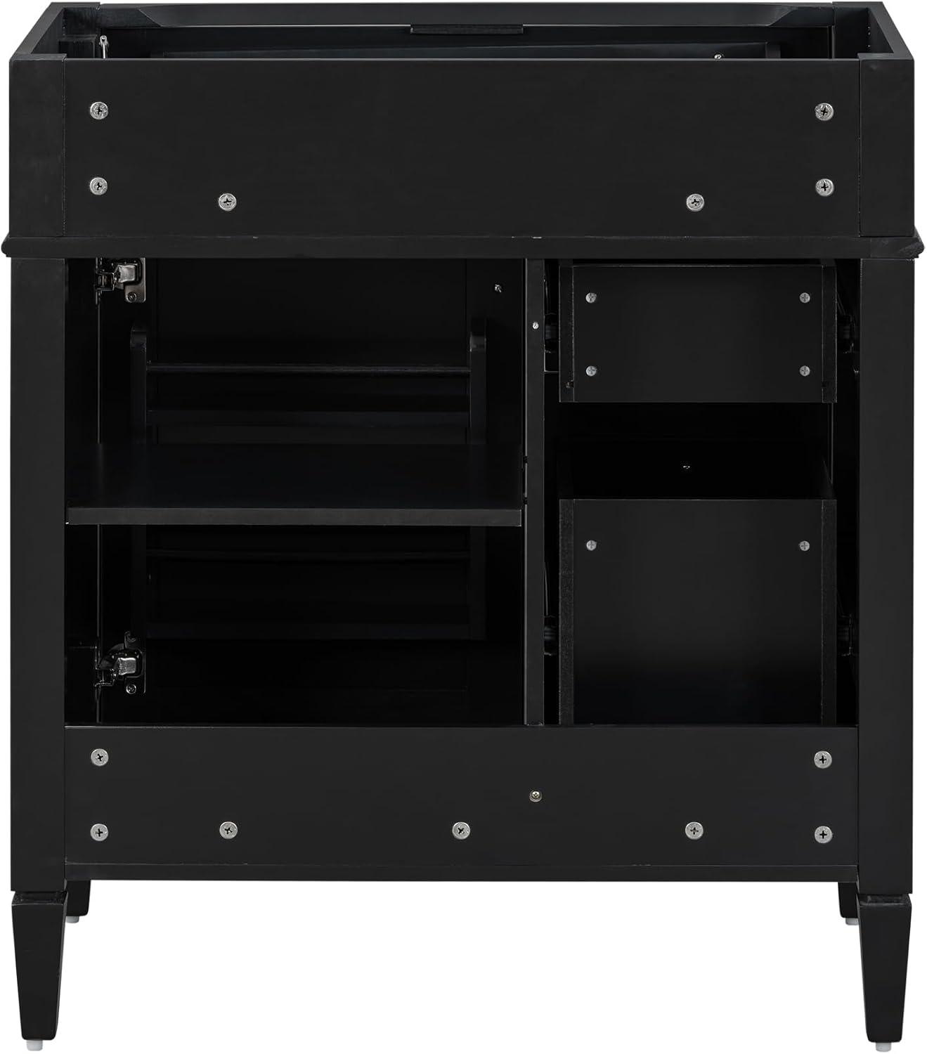 HLILish 30'' Bathroom Vanity With Top Sink, Modern Bathroom Storage Cabinet With 2 Drawers And A Tip-Out Drawer, Single Sink Bathroom Vanity