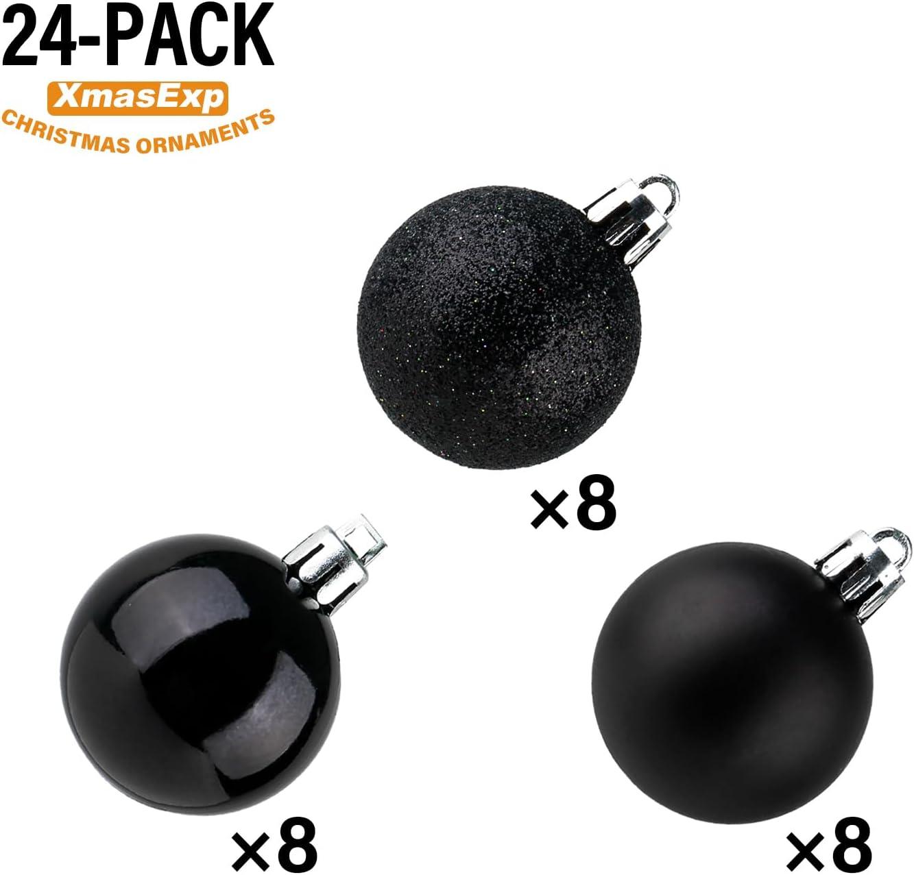 XmasExp 16ct Christmas Balls Ornaments - Shatterproof Large Hanging Ball Decorative Xmas Balls for Halloween Decorations Holiday Wedding Party Xmas Tree Decoration(3.15"/80mm, Light Purple)