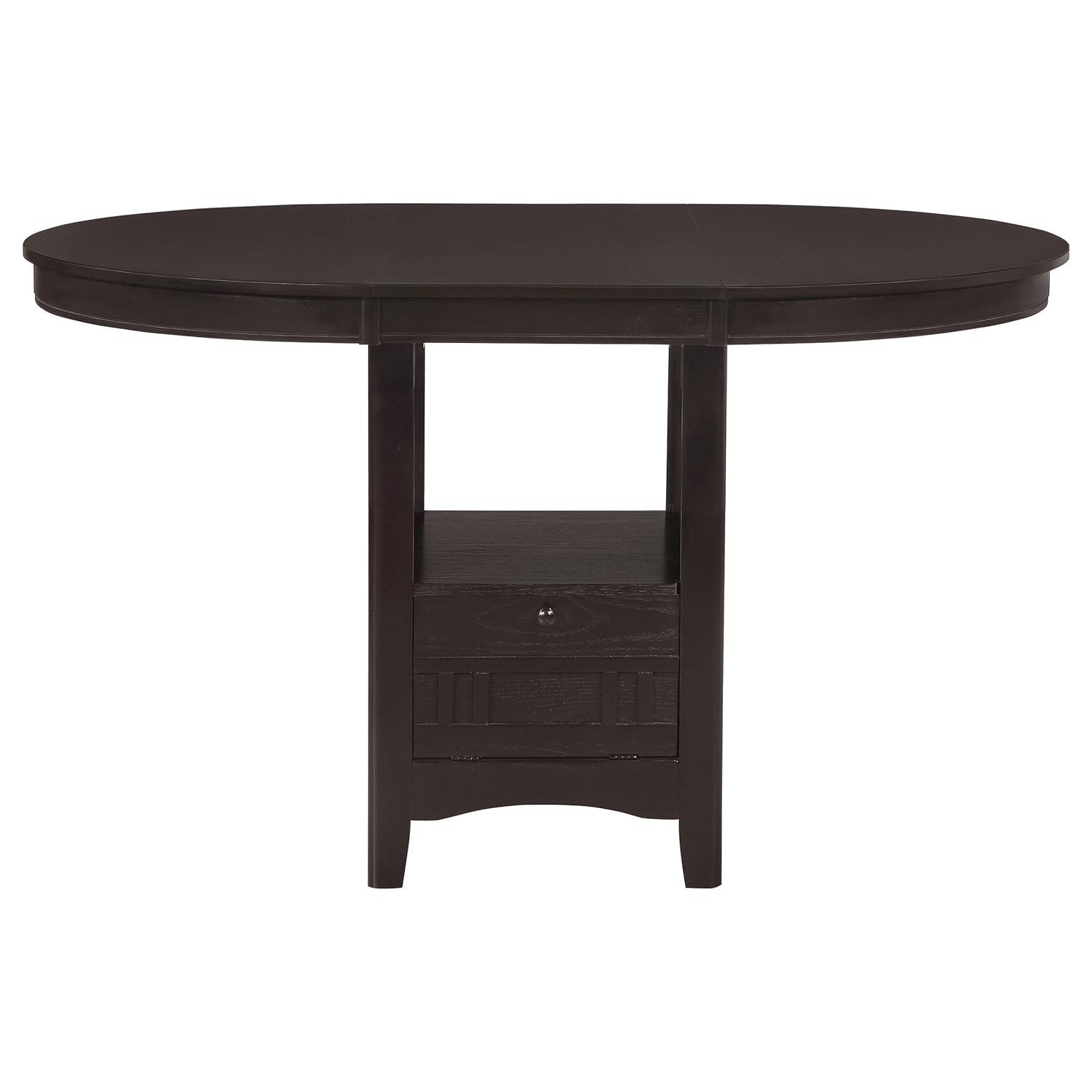 Coaster Lavon Transitional Wood Oval Counter Height Table Espresso