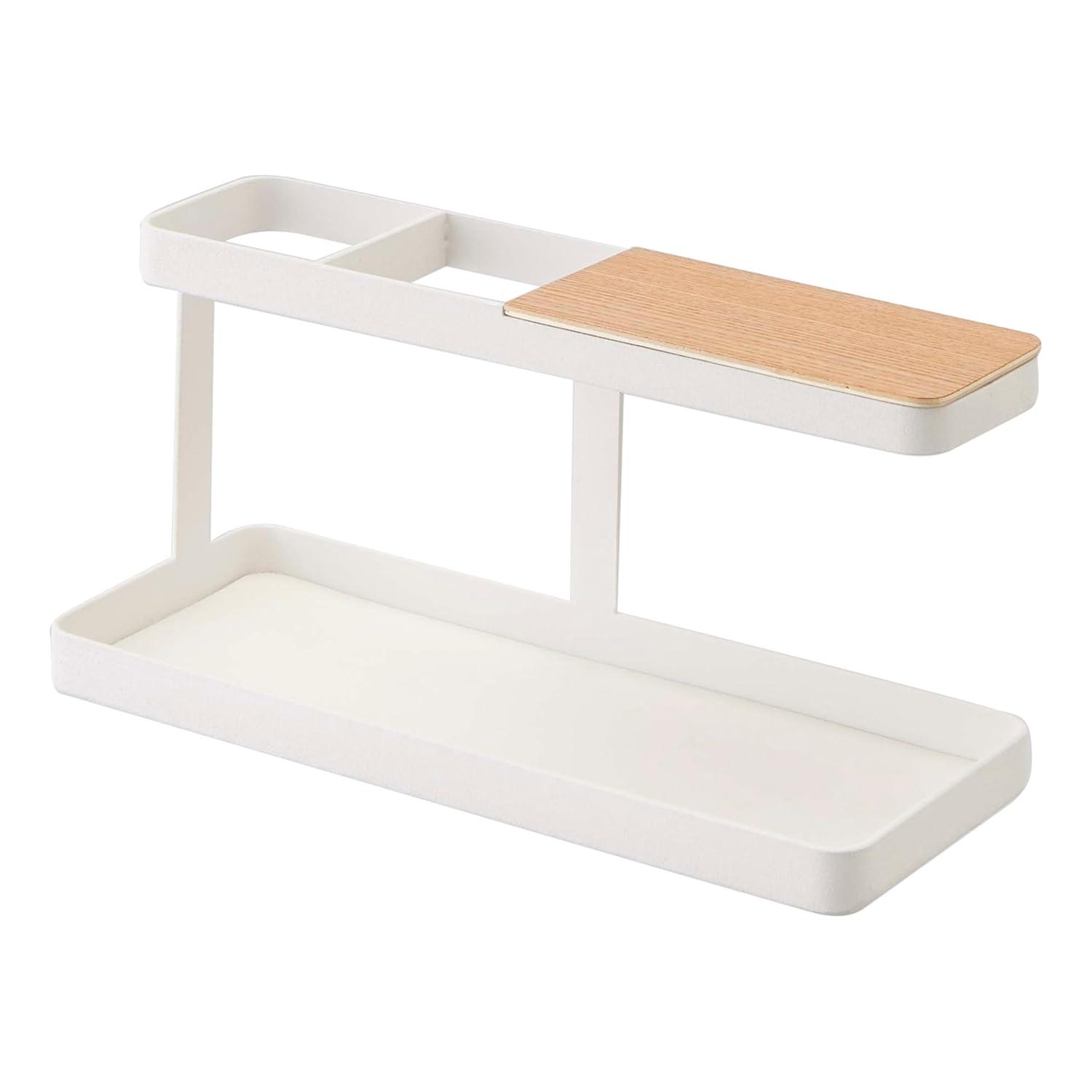 Yamazaki Home Countertop Spice Caddy, Storage And Organizer Rack, Steel, Anti-Slip Rubber Feet