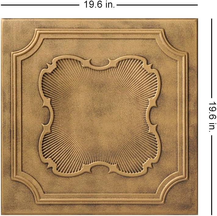 A La Maison Ceilings Coronado 1.6 ft. x 1.6 ft. Polystyrene Glue-up Ceiling Tile (Set of 48)
