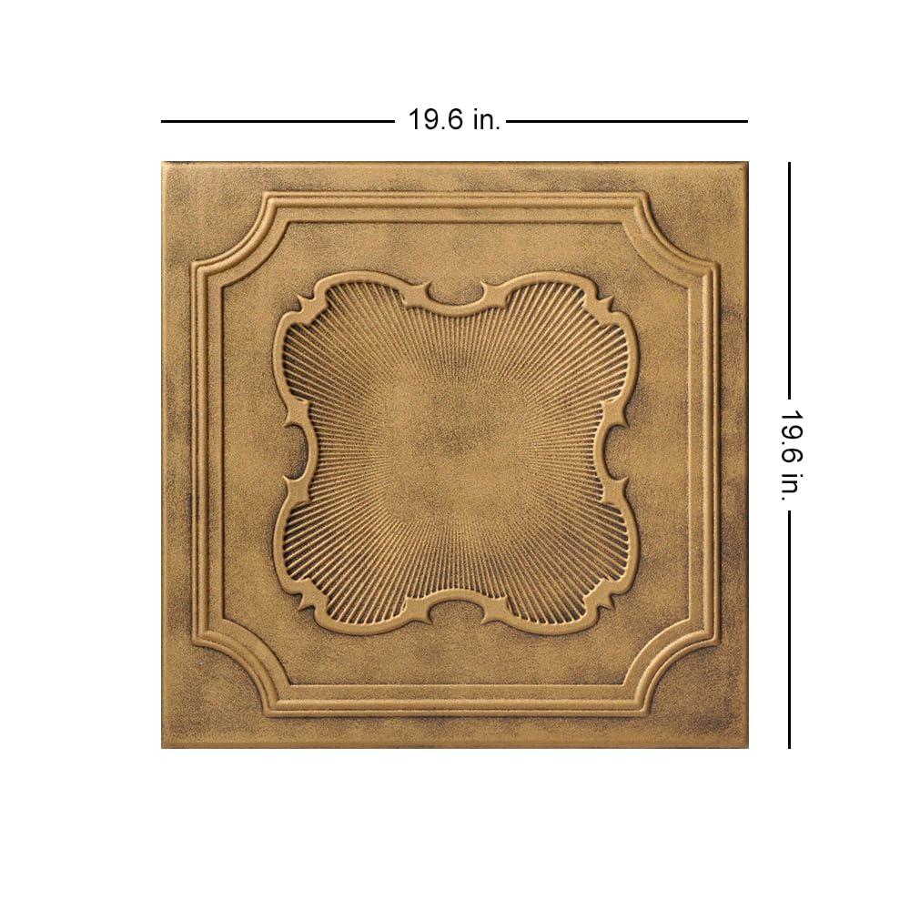 A La Maison Ceilings Coronado 1.6 ft. x 1.6 ft. Polystyrene Glue-up Ceiling Tile (Set of 48)
