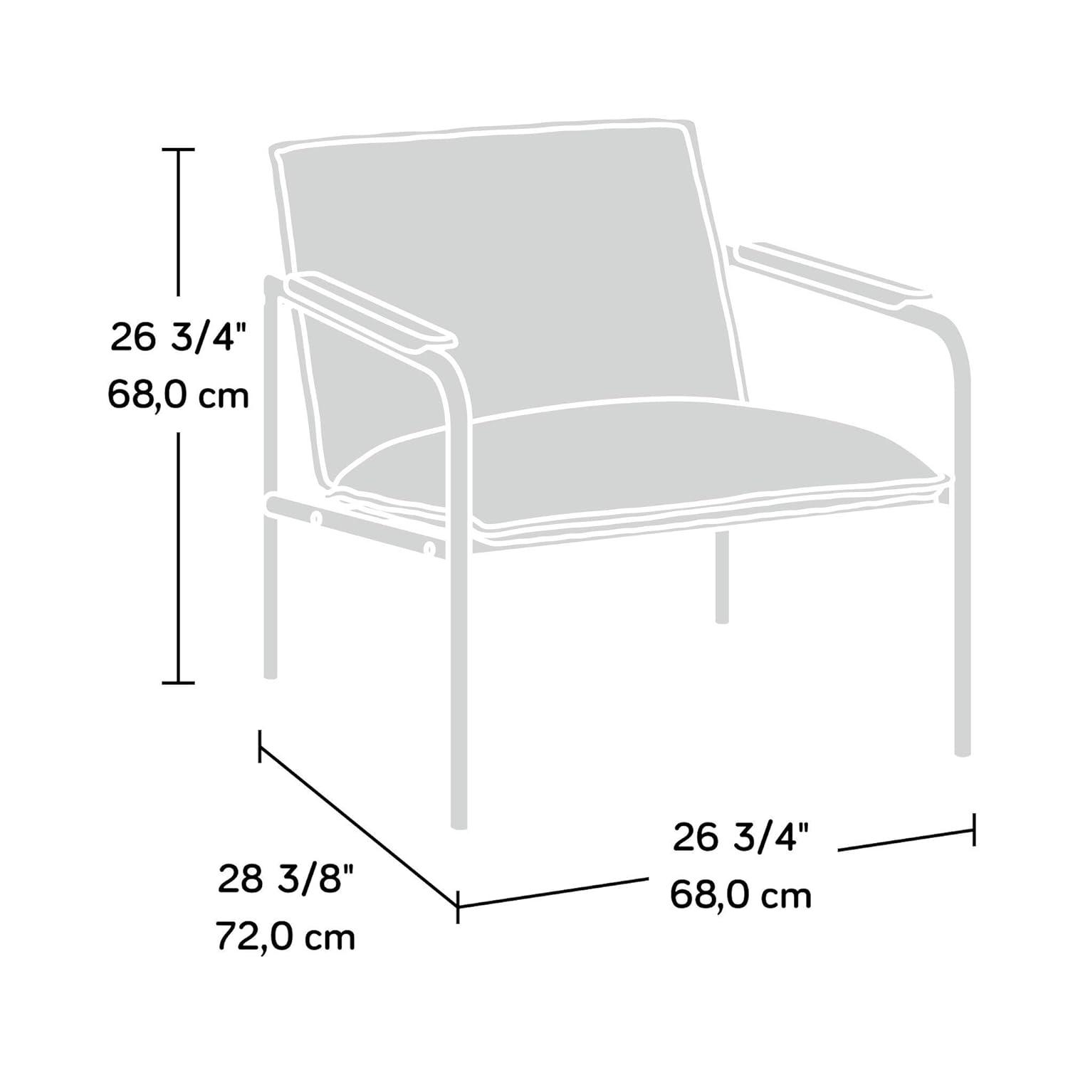 Sauder 422693 Vista Key Chair, Grey/White Fabric Finish