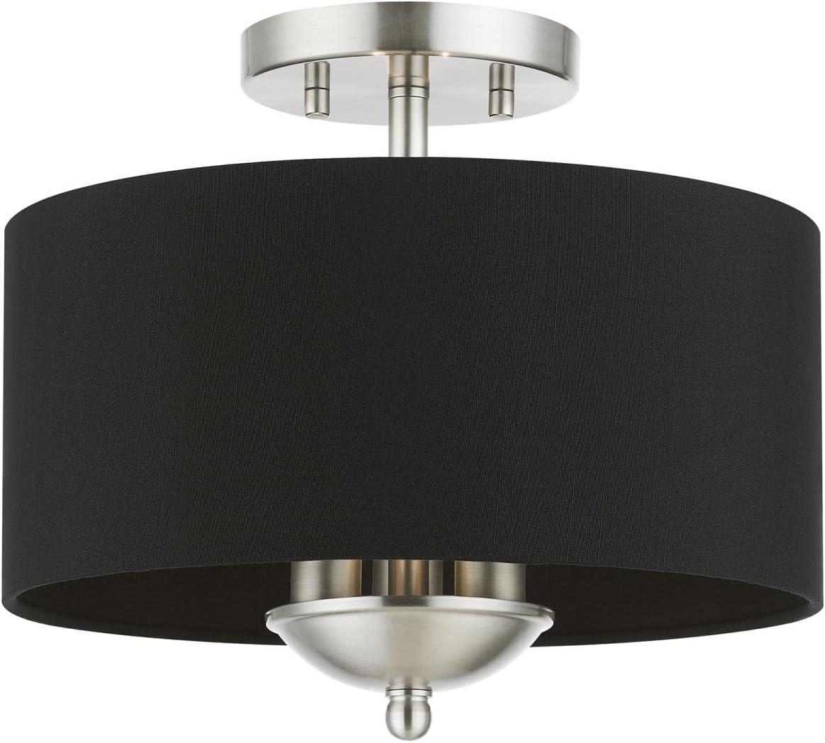 Livex Lighting Huntington 3 - Light Semi-Flush Mount in  Brushed Nickel