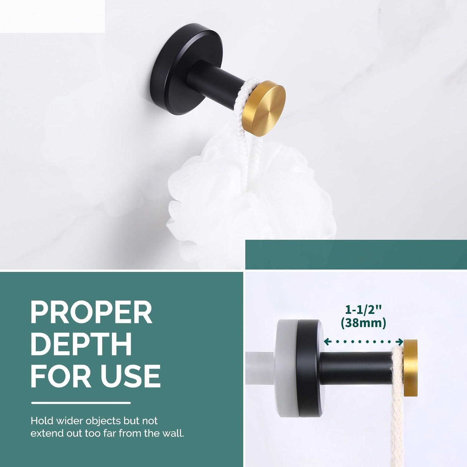 APLusee Stainless Steel Wall Mounted Robe Hook AE083