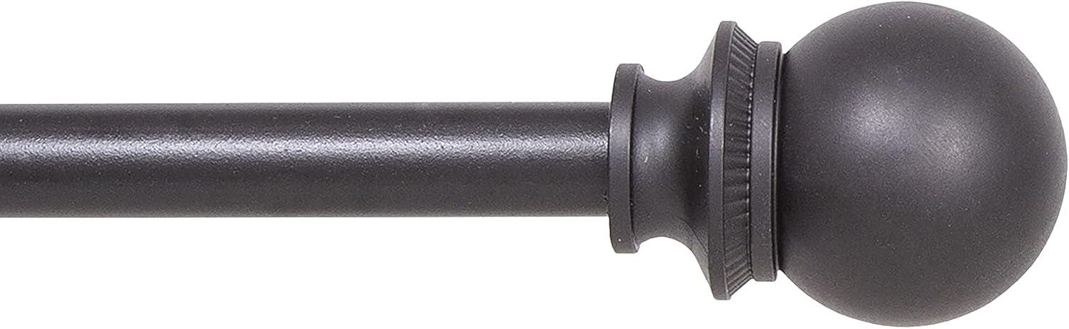 Wayfair Basics Petite Café Ball End Curtain Rod, 28-48" or 48-84" Adjustable Length, 7/16" Dia.