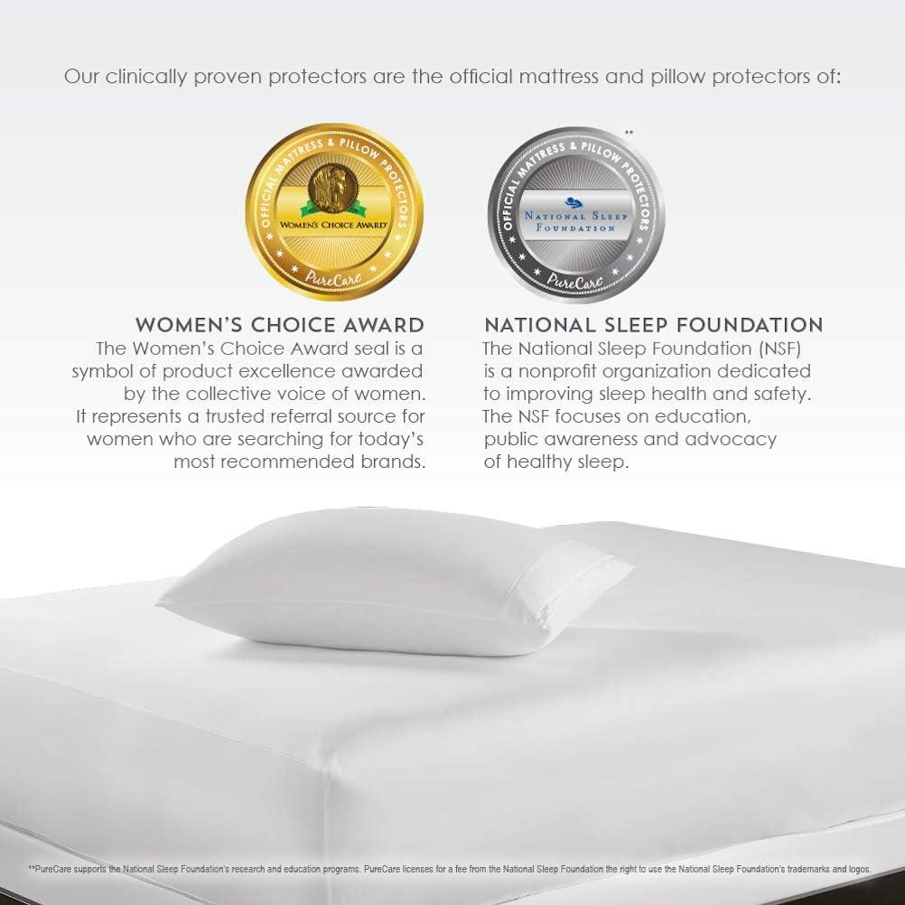 PureCare OmniGuard 5-Sided Mattress Protector Queen, White