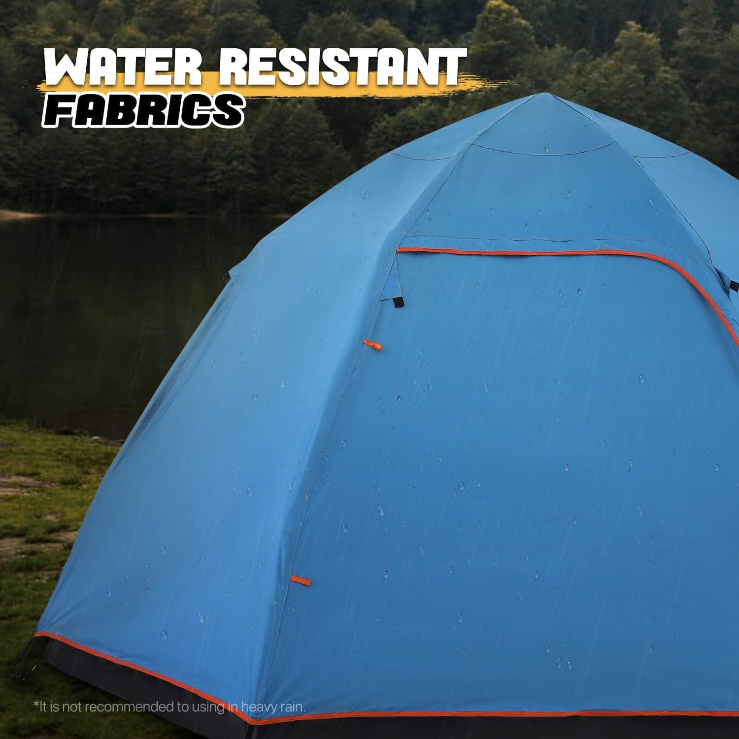 MoNiBloom Camping Tent 4 Person Dome Tent, Family Tent Backpacking Portable Tent for Beach Backpacking Hiking