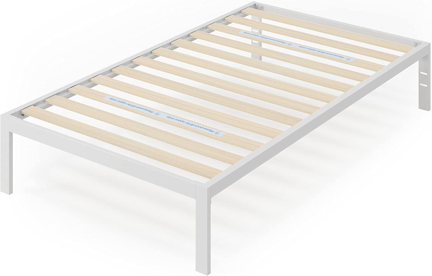 Mia 14" Metal Platform Bed Frame White - Zinus