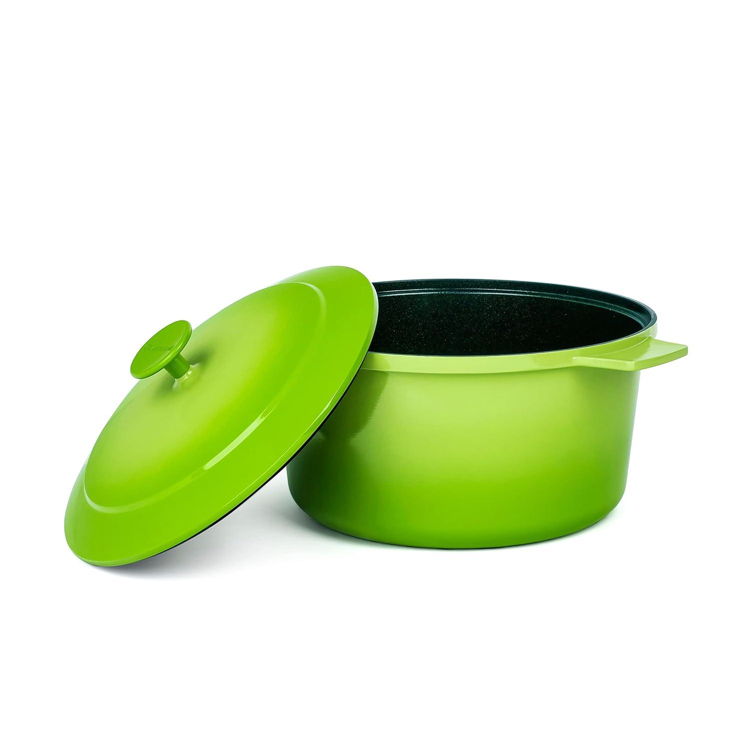 Granite Stone 5Qt Dutch Oven Ultra Durable Mineral & Diamond Nonstick Coating Dutch Oven Green