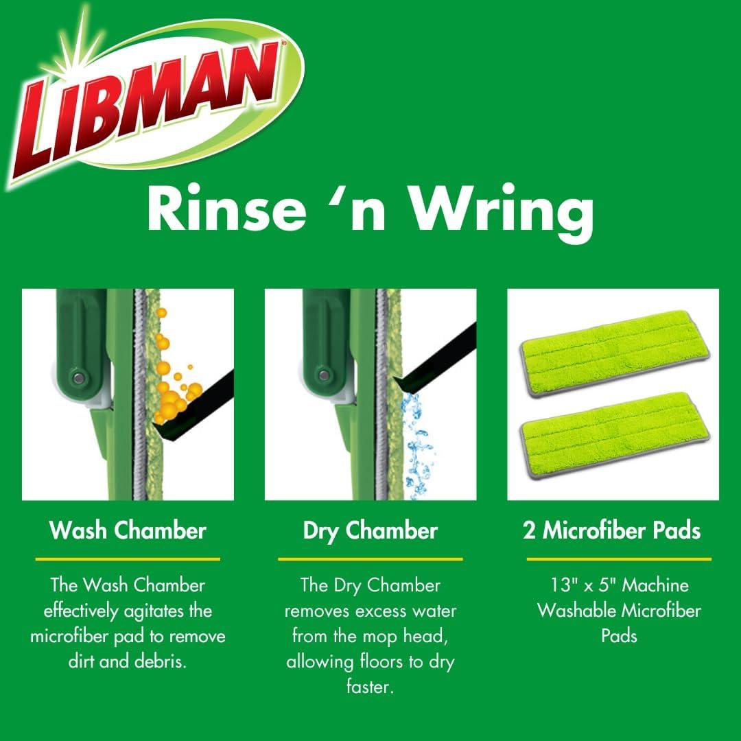 Libman Rinse 'n Wring Microfiber Mop System