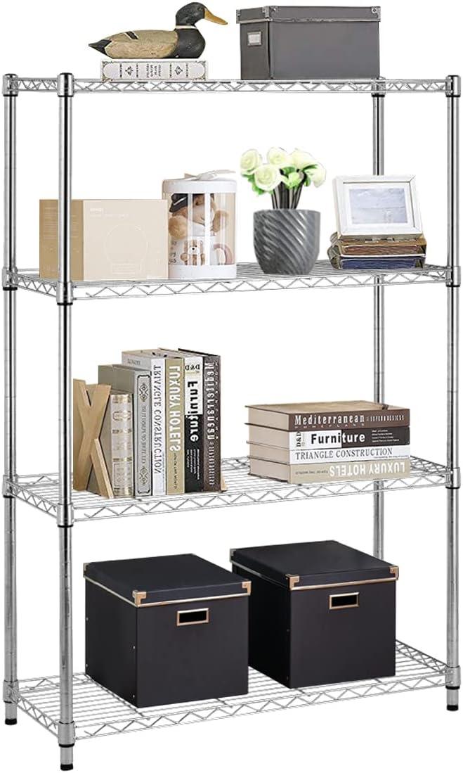 FDW Wire Shelving Unit Heavy Duty Storage Rack Metal Shelf Garage Organizer Wire Rack  (Chrome, 36" L x 14" W x 54" H)
