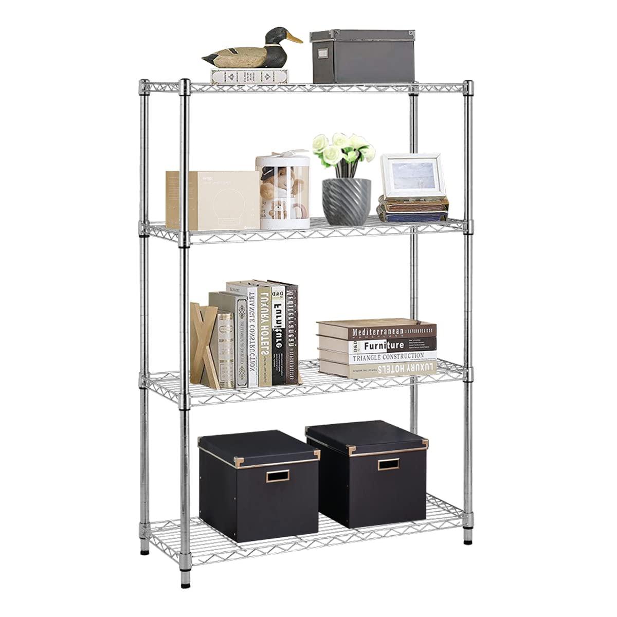 FDW Wire Shelving Unit Heavy Duty Storage Rack Metal Shelf Garage Organizer Wire Rack  (Chrome, 36" L x 14" W x 54" H)