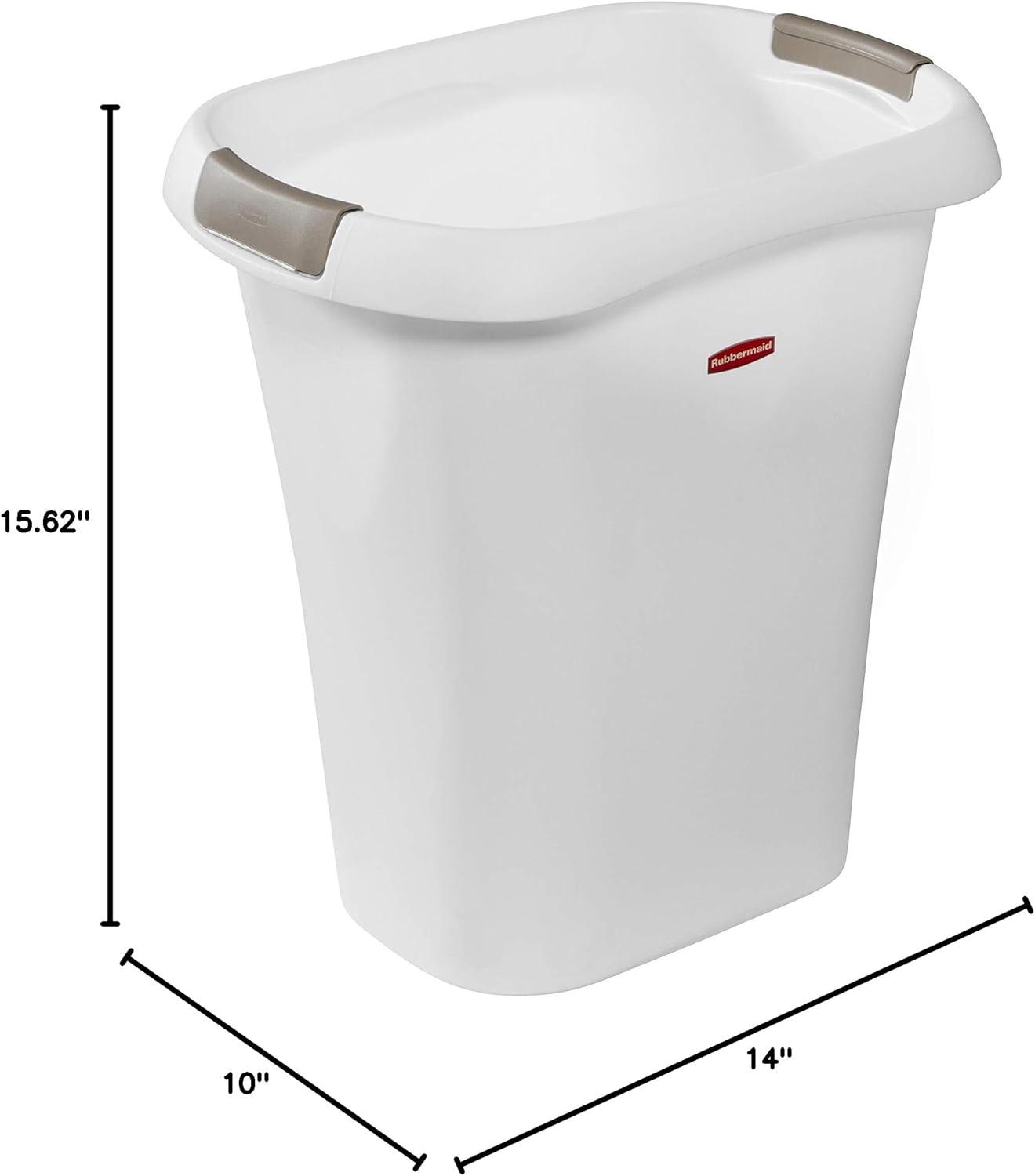 Rubbermaid 5.25 gal White Polypropylene Open Top Wastebasket