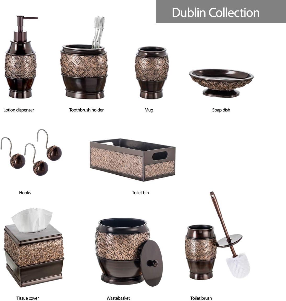 Creative Scents Dublin Resin Manual Lift Waste Basket
