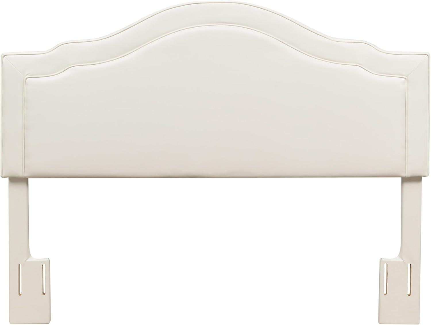 Edmond Cream Faux Leather Upholstered Queen Headboard