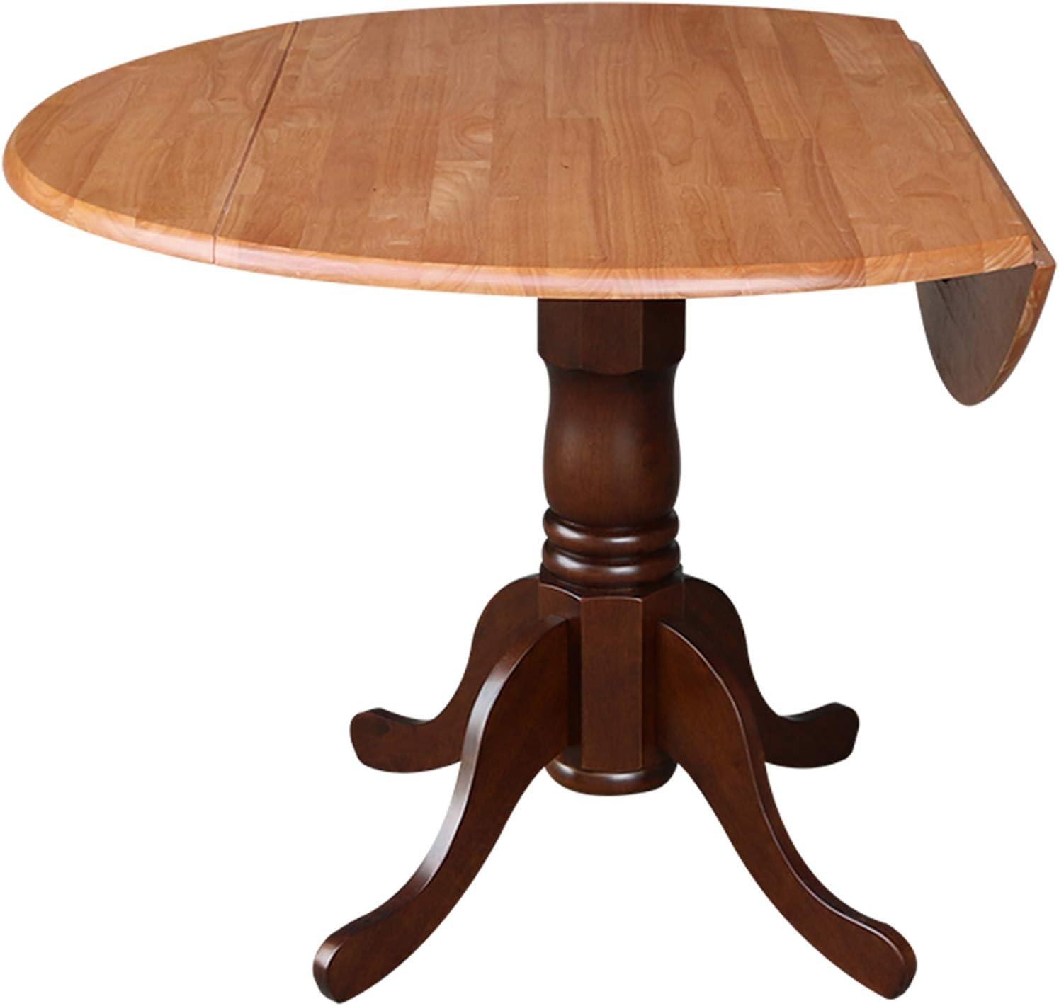 42" Mason Round Dual Drop Leaf Dining Table - International Concepts